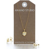 Amano Studio Small Heart Locket Necklace (1 pc) - product shown in packaging. 