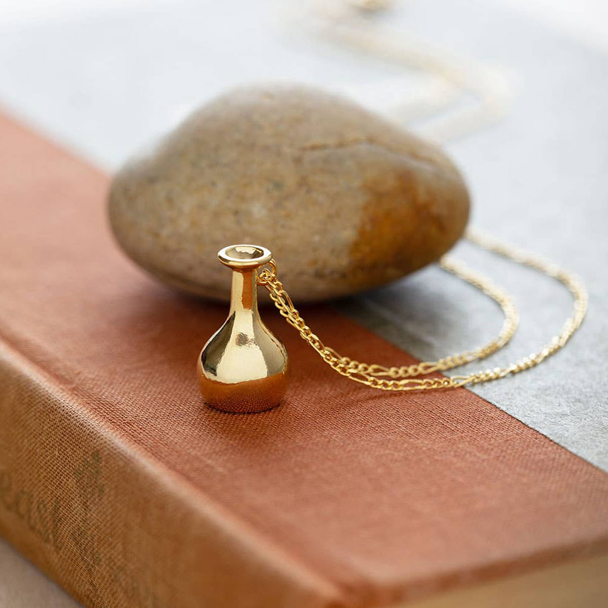 Amano Studio Tiny Ancient Vessel Pendant Necklace (1 pc) - product shown standing up. 