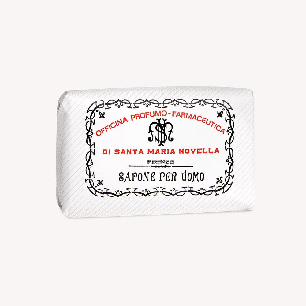Santa Maria Novella Sandalo Soap (130 g) - product shown inside of packaging.
