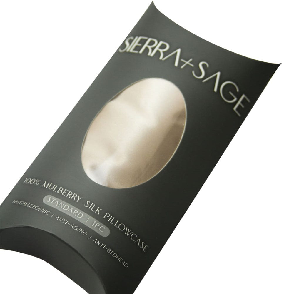 Sierra & Sage Queen Silk Pillowcase - Champagne (1 pc)