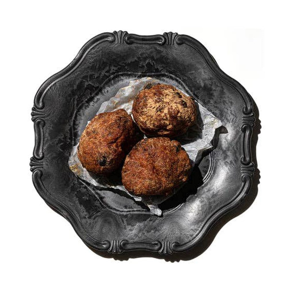 Puebco Decoration Tray - Circle Petal (1 pc)  - product shown holding muffins. 