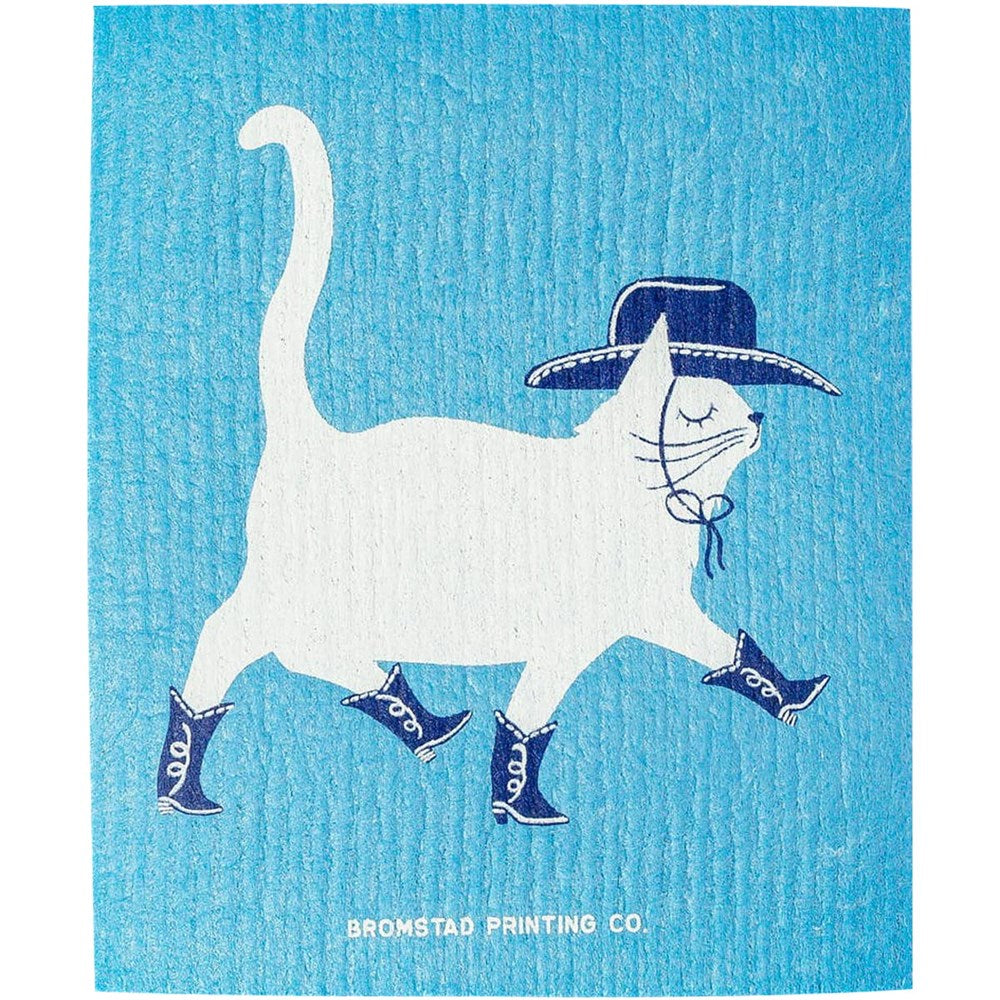 Bromstad Printing Co. Cowboy Cat Swedish Dishcloth (1 pc)