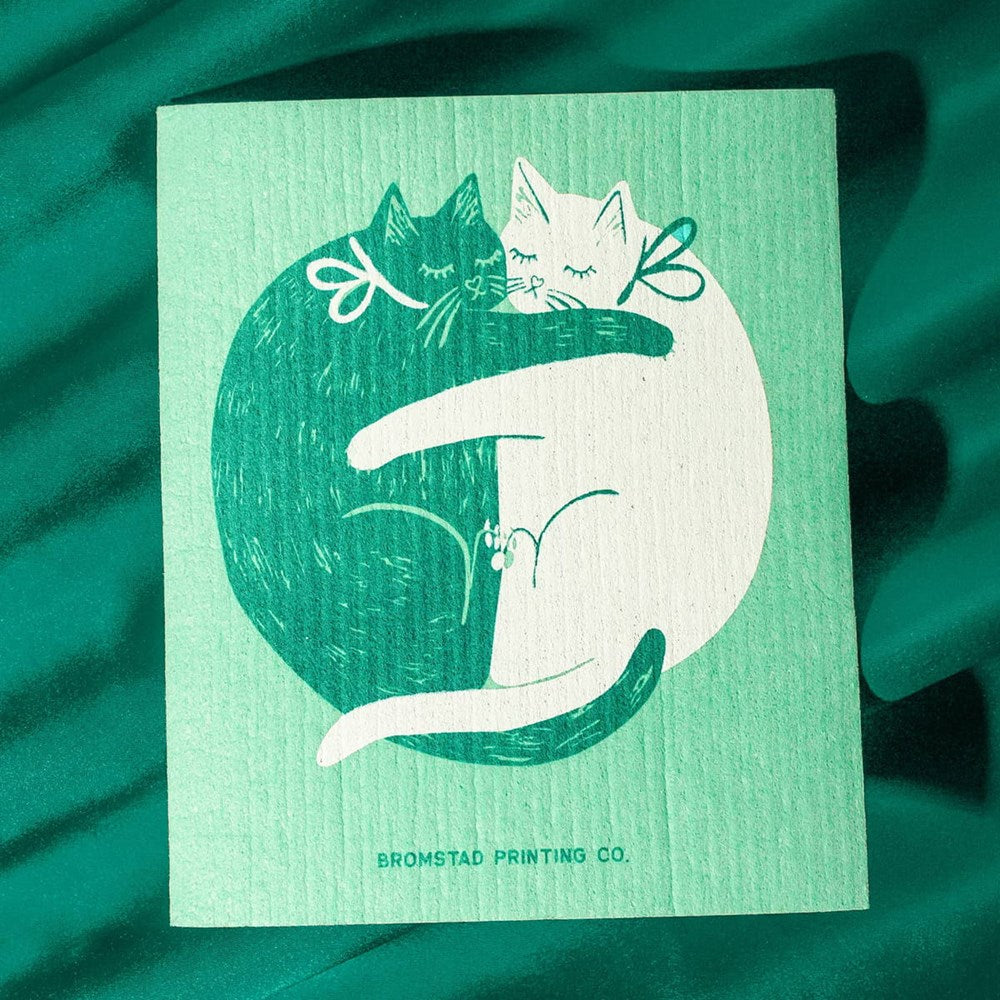 Bromstad Printing Co. Cuddle Cats Swedish Dishcloth (1 pc)