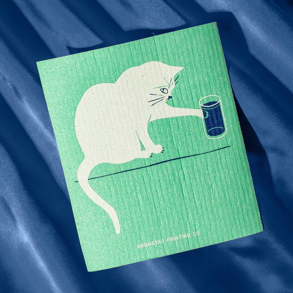 Bromstad Printing Co. Water Glass Swedish Dishcloth (1 pc)