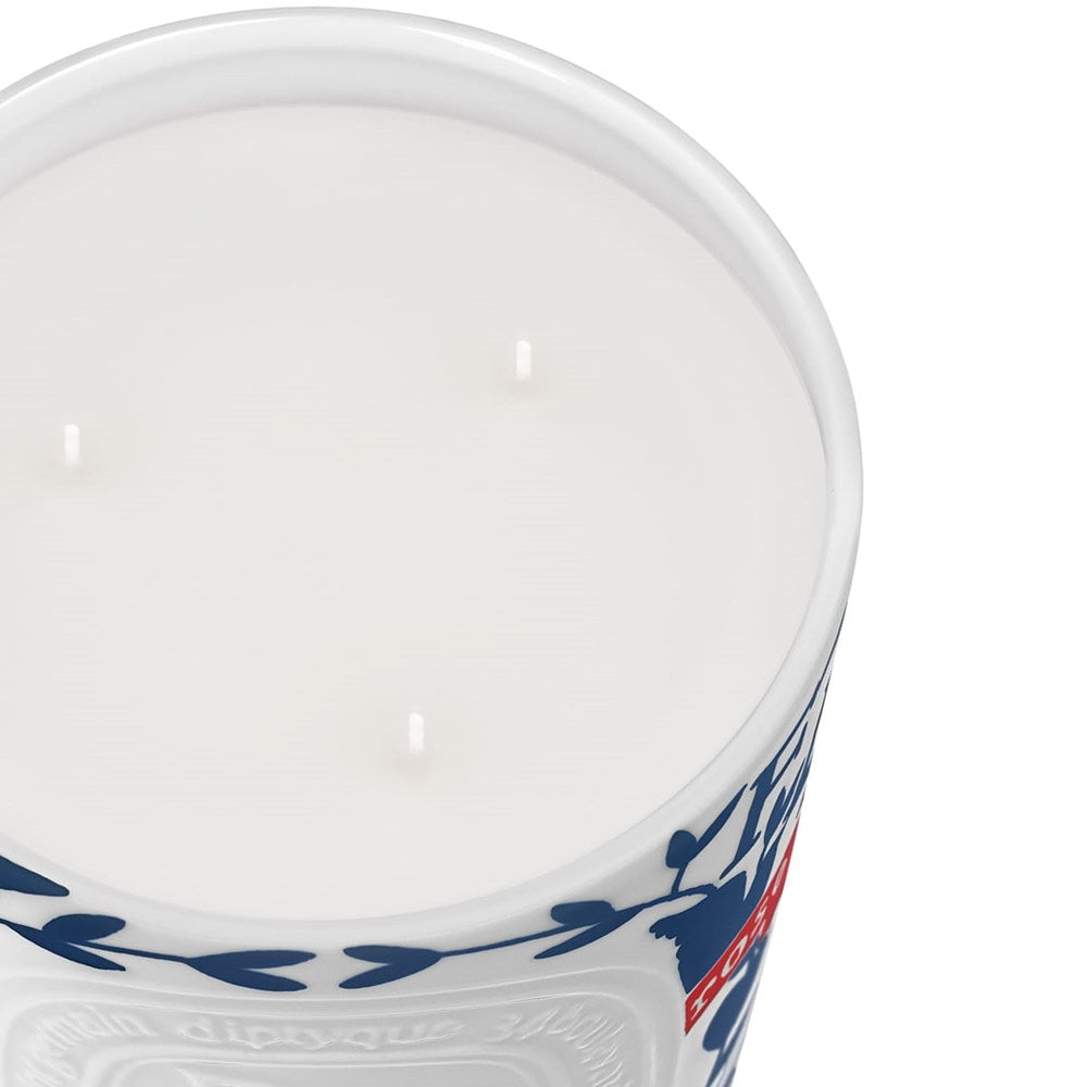 Diptyque Limited Edition Roses Candle (600 g) - product shown close up. 