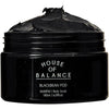House of Balance 4:00PM Black Bean Pod Body Scrub (180 ml) - product shown with lid off.
