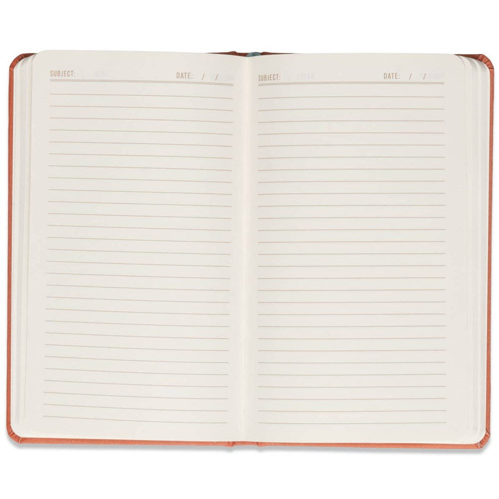 Designworks Ink. Cloth Covered Journal - Terracotta Sun (1 pc) - inside of journal shown. 