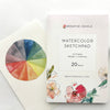 Breathe People Watercolor Sketch Pad (20 sheets) - product shown used on white background.