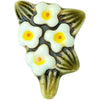 Nanayosha Silver Osmanthus Ceramic Brooch (1 pc)