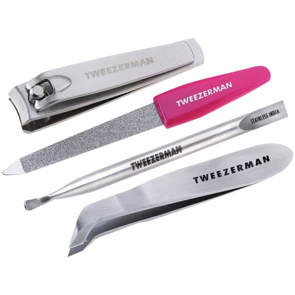 Tweezerman Mini Nail Manicure Set - Pink (5 pcs) - product shown on white background.