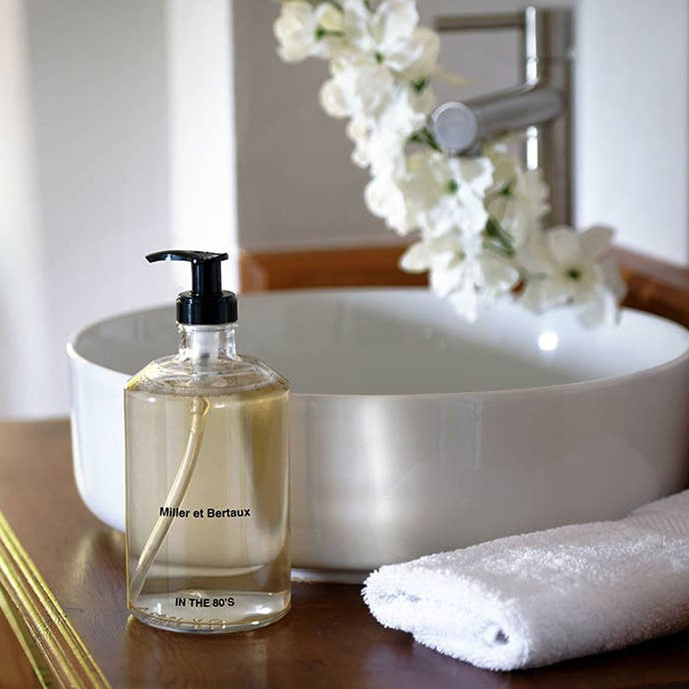 Miller et Bertaux Liquid Soap - In The 80’s (500 ml) - product shown on kitchen sink.