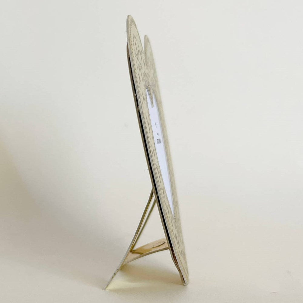 The Little Press Faux Tin Heart Frame - Gold (1 pc) - product shown from side. 