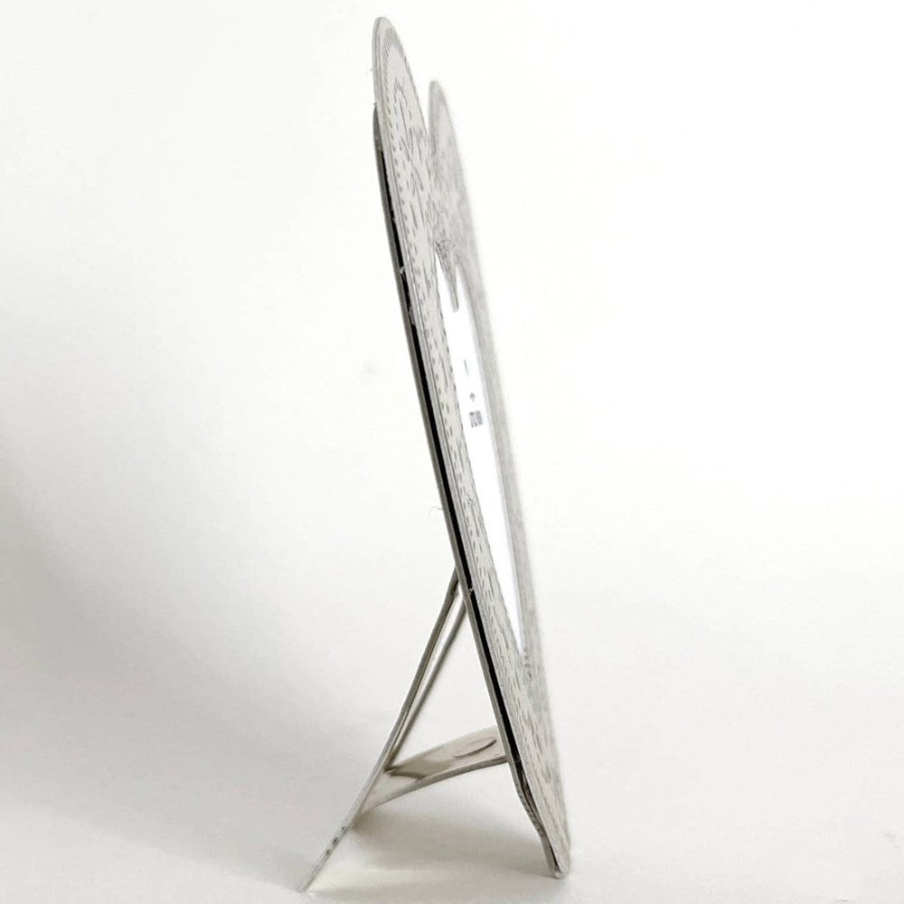 The Little Press Faux Tin Heart Frame - Silver (1 pc) - product shown from side. 