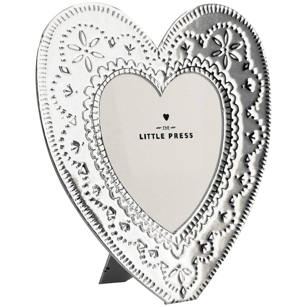The Little Press Faux Tin Heart Frame - Silver (1 pc)