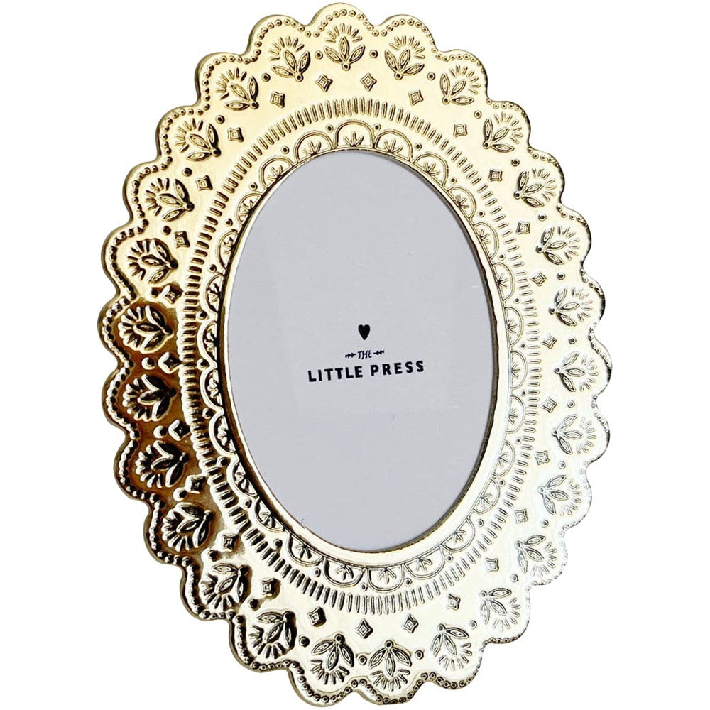 The Little Press Faux Tin Oval Frame - Gold (1 pc)