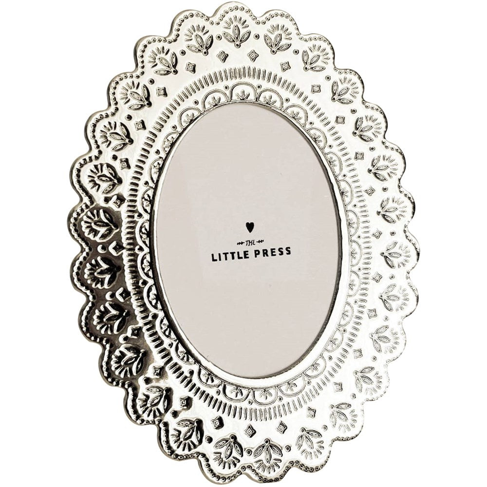 The Little Press Faux Tin Oval Frame - Silver (1 pc)