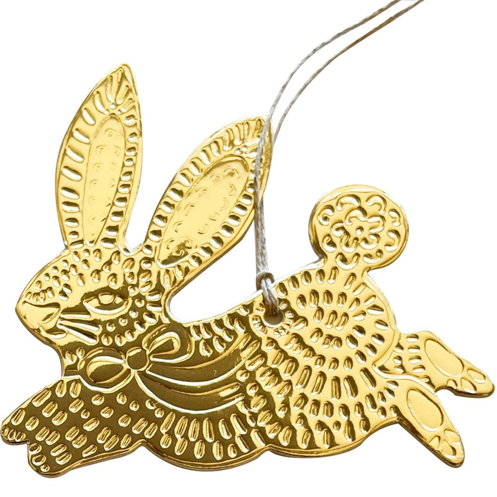 The Little Press Faux Tin Bunny Ornament - Gold (1 pc)