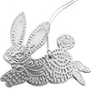 Faux Tin Bunny Ornament - Silver