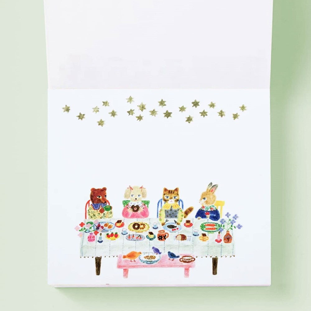 Her Winter Flowers Block Memo - Little Fluffy Friends (1 pc) inside page