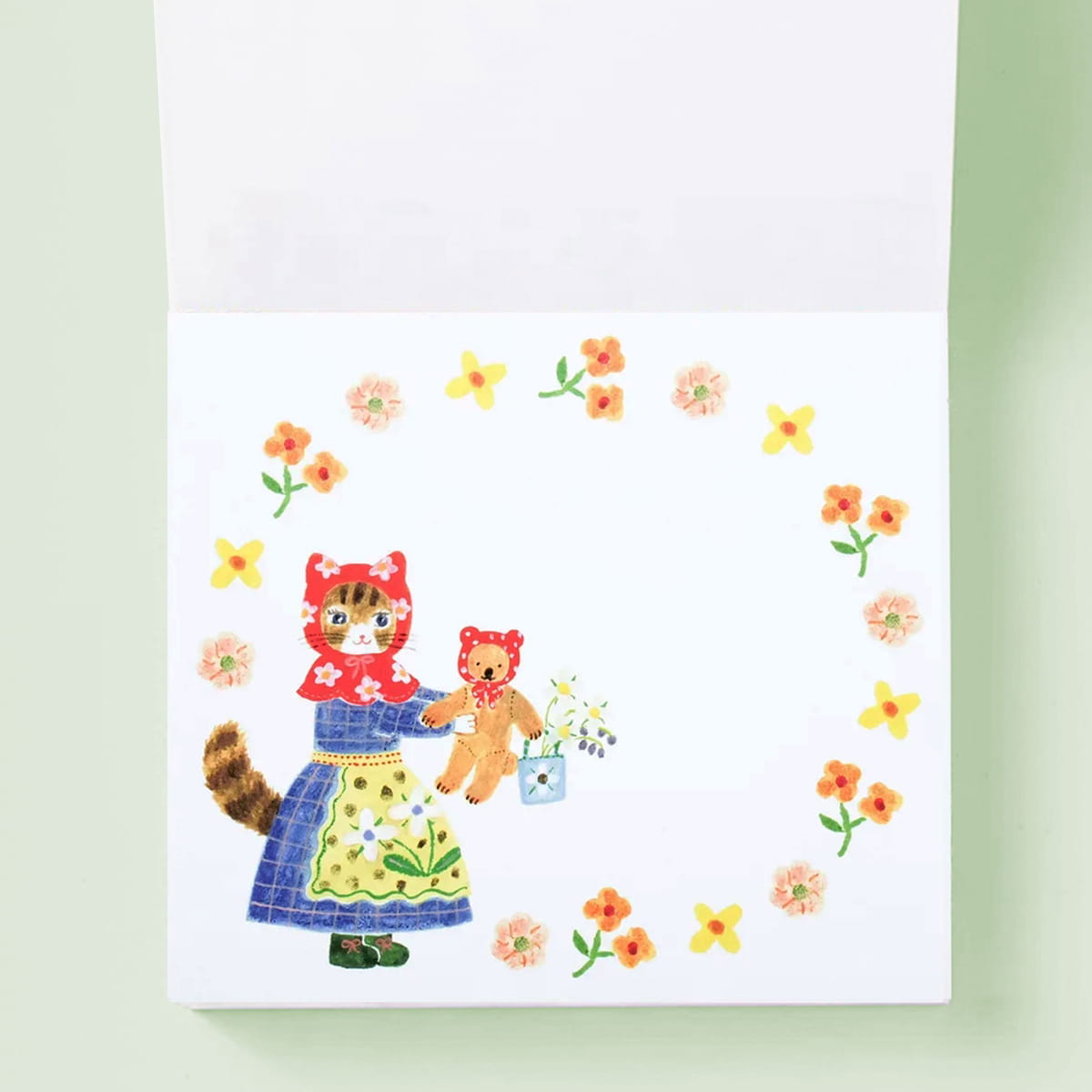 Her Winter Flowers Block Memo - Little Fluffy Friends (1 pc) inside page