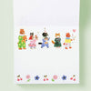 Her Winter Flowers Block Memo - Little Fluffy Friends (1 pc) inside page