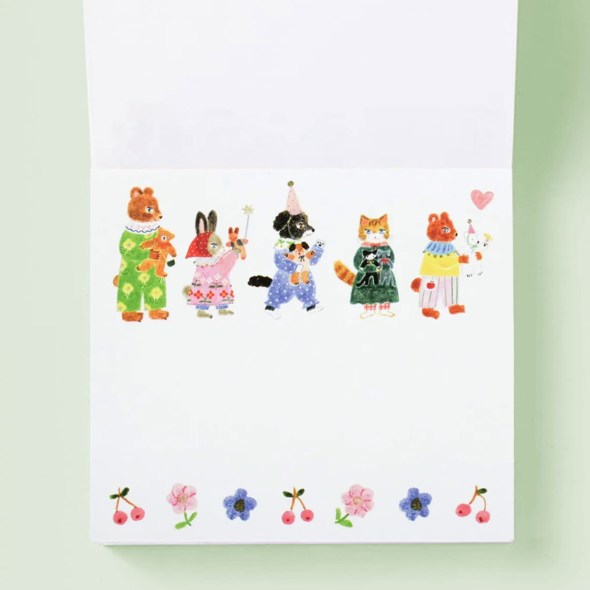 Her Winter Flowers Block Memo - Little Fluffy Friends (1 pc) inside page