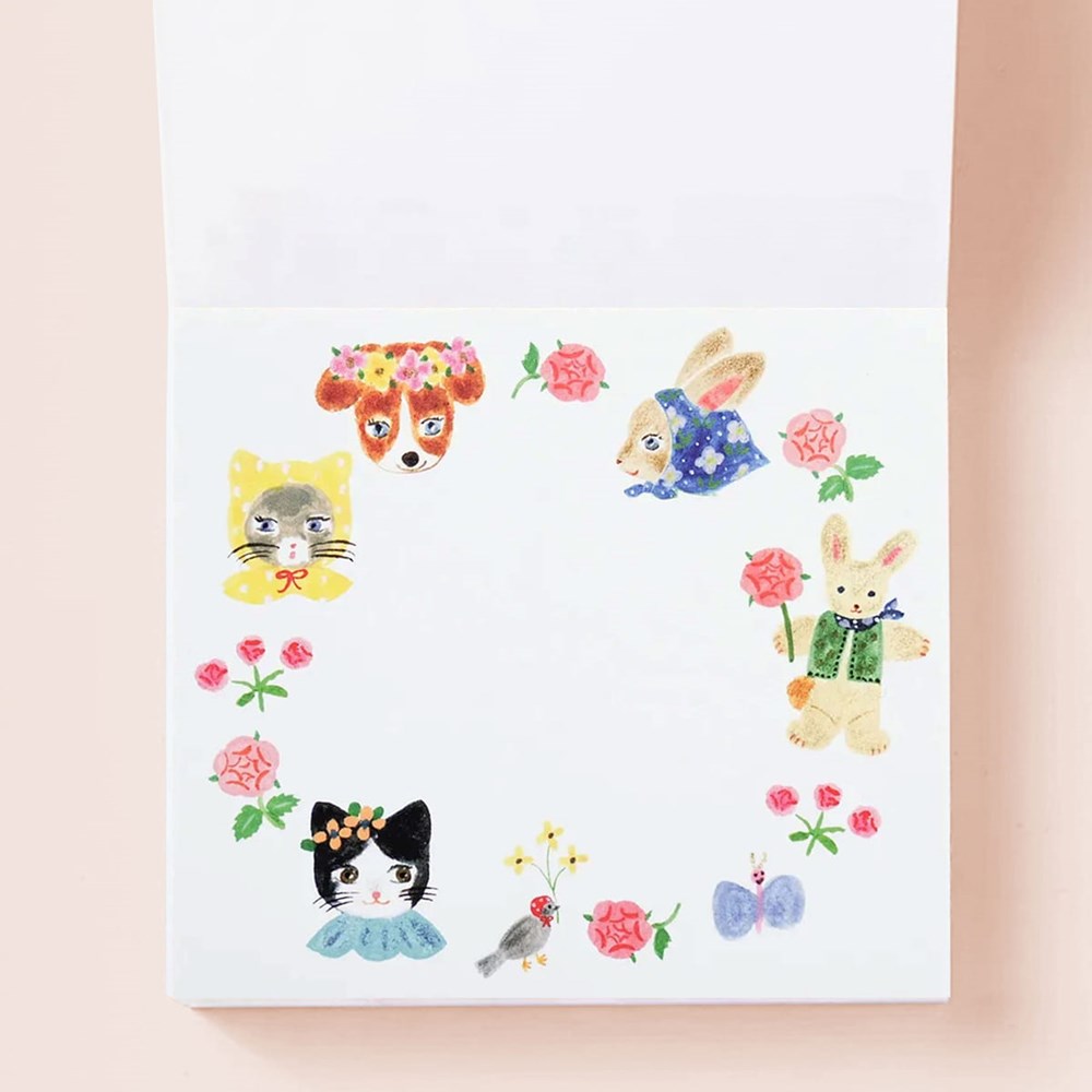 Her Winter Flowers Block Memo - Niko Niko Smile! (1 pc) inside page