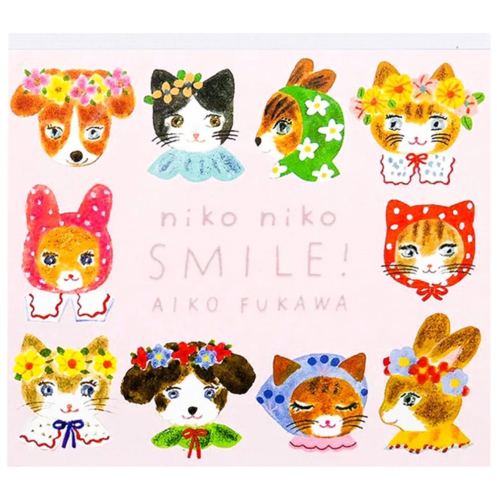 Her Winter Flowers Block Memo - Niko Niko Smile! (1 pc) cover