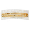 France Luxe Rectangle Volume Barrette - Coconut Milk (1 pc) - product shown from back.