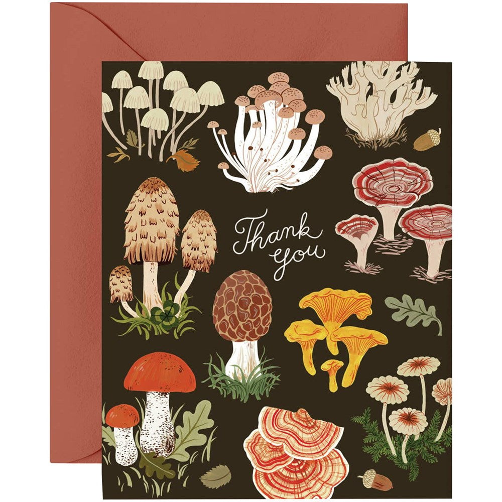 Botanica Paper Co. Mushroom Thank You Card (1 pc)