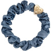 Gold Heart Silk Scrunchie