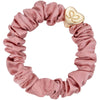 byEloise Gold Heart Silk Scrunchie - Rose Tan (1 pc)