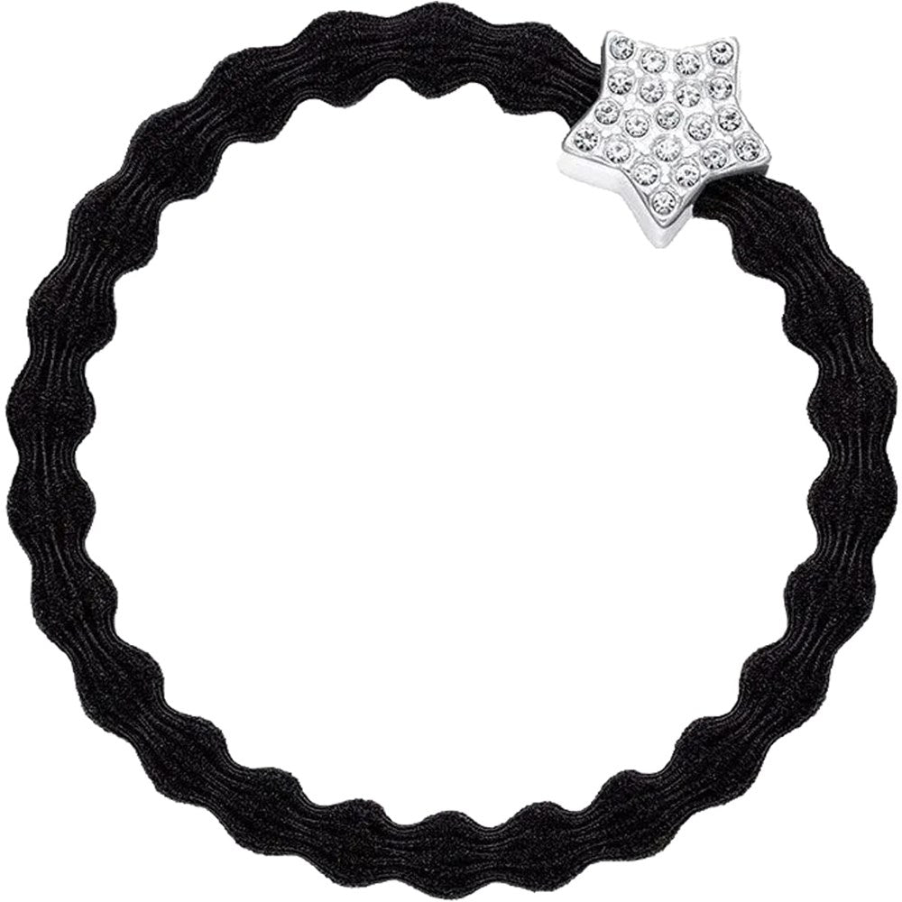 byEloise Silver Diamante Star Bubble Charm Hairband – Black (1 pc)