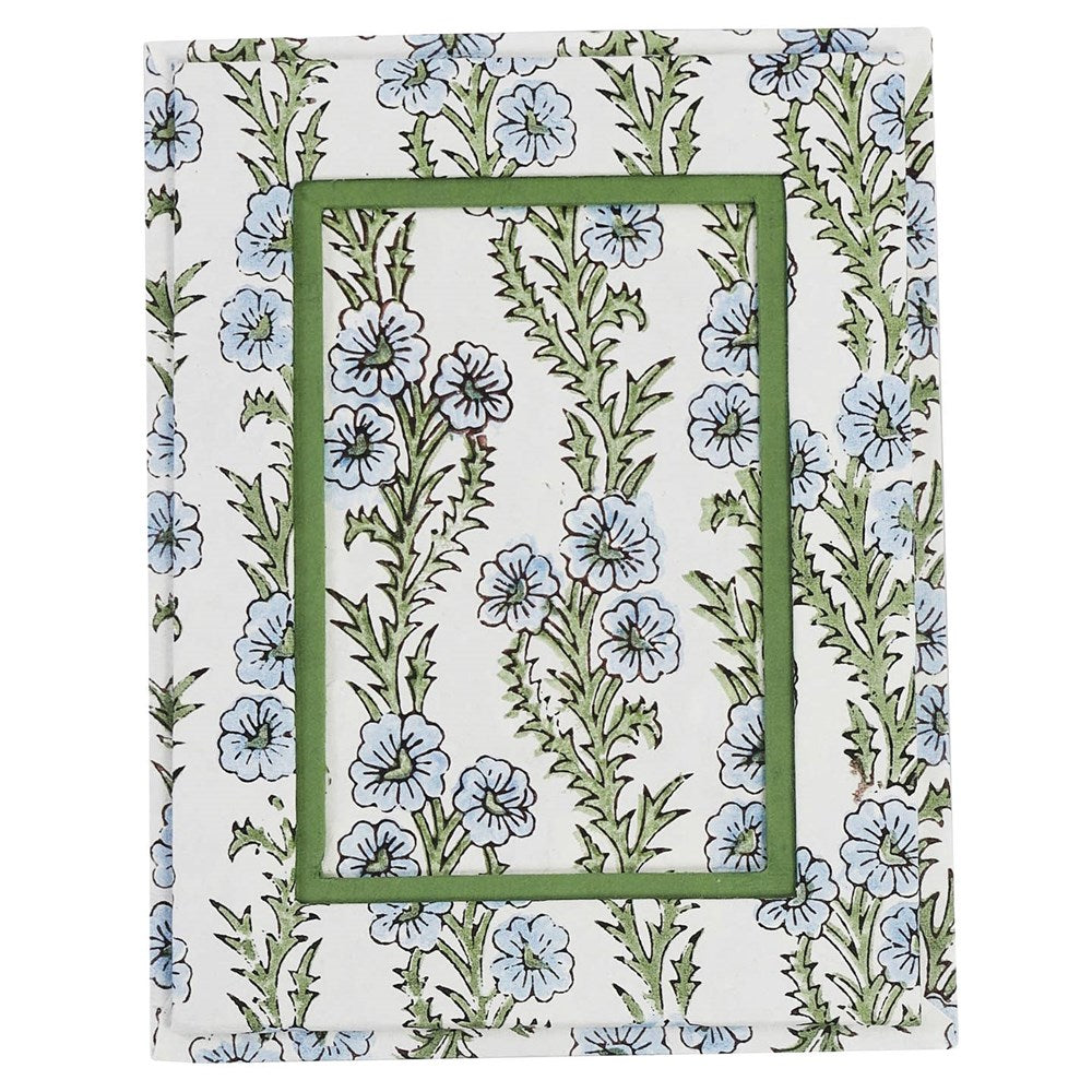 Inner Child Forget-Me-Not Square Opening Picture Frame - Blue (1 pc) - product shown from front. 