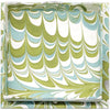 Inner Child Square Scalloped Tray - Robin Blue Marbling (1 pc) - product shown close up. 