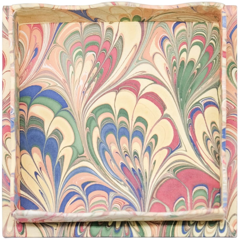 Inner Child Square Scalloped Tray - Multicolor (1 pc) - product shown from front. 