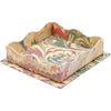Square Scalloped Tray - Multicolor