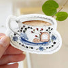 Blue Teacup Sticker