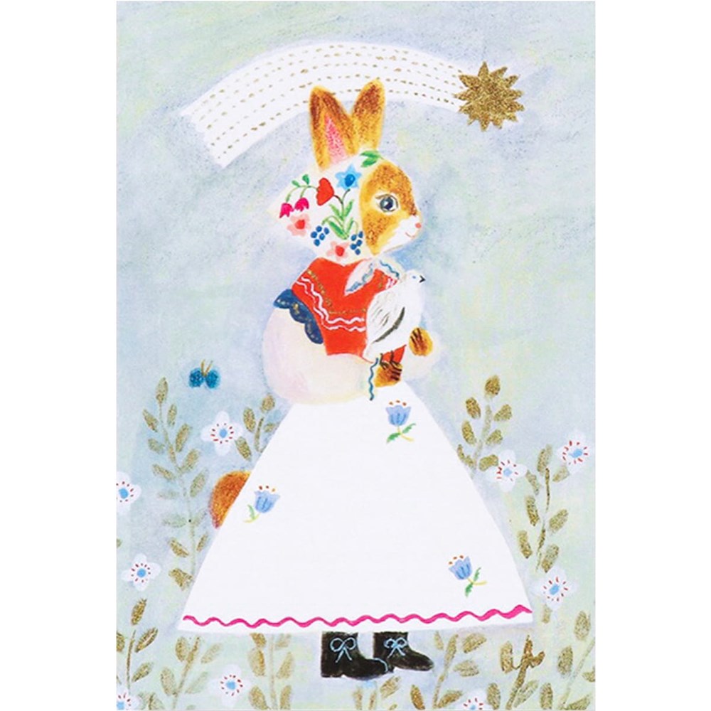 Her Winter Flowers Postcard Set - Tablier (10 pcs) - product shown on white background.