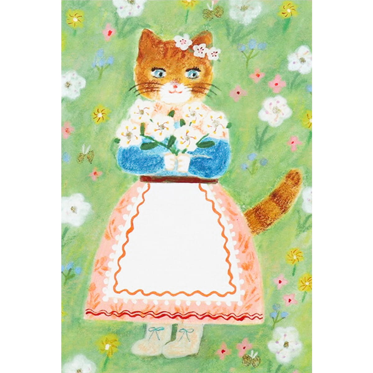 Her Winter Flowers Postcard Set - Tablier (10 pcs) - product shown on white background.