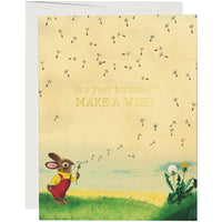 Red Cap Cards Richard Scarry Bunny and Dandelion Greeting Card (1 pc)
