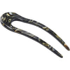 Machete French Hair Pin - Midnight Horn (1 pc) - product shown from side. 