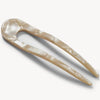 Machete French Hair Pin - Sand Shell (1 pc) - product shown from side. 