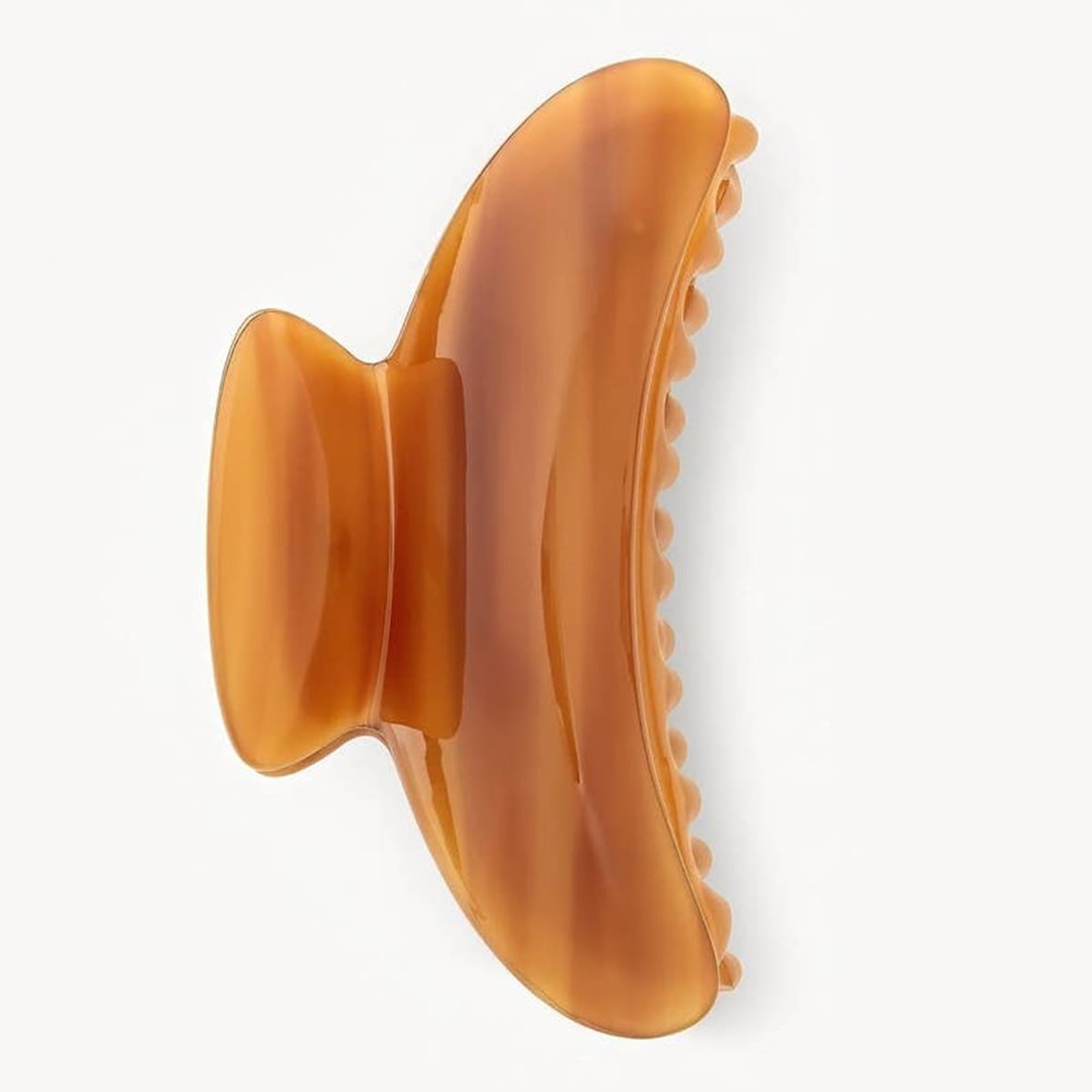 Machete Grande Heirloom Claw - Cognac (1 pc) - product shown from side. 