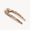 Machete Mini French Hair Pin - Baja Tortoise (1 pc) - product shown from side. 