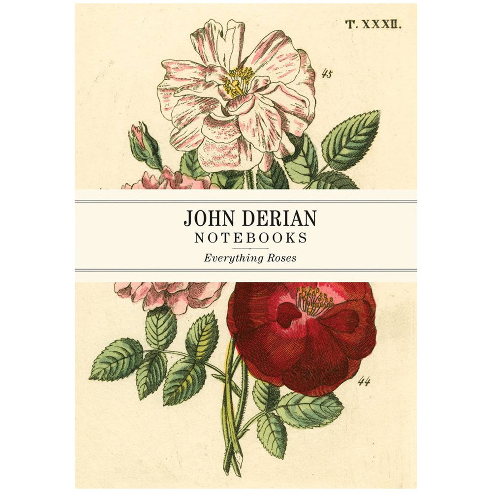 John Derian Paper Goods Everything Roses Notebook Set (3 pcs)