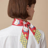 Centinelle Apple Cat Twilly Ribbon Scarf (1 pc) - product shown on model. 