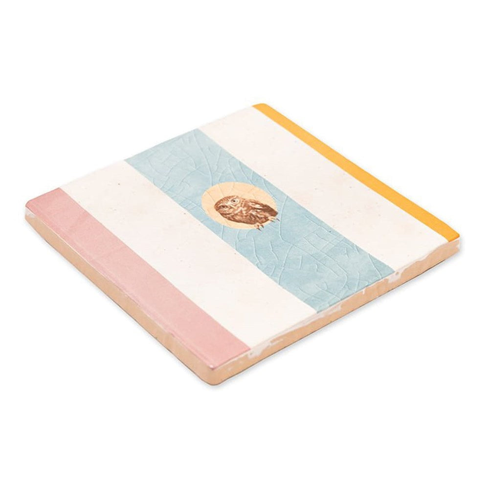 StoryTiles Small Tile - The Wisdom of the Owl (1 pc) - product shown at angle on white background. 