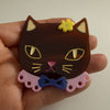 Centinelle Chat Au Chocolat Hair Clip (1 pc) - product shown being held. 