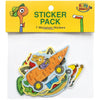 Three Potato Four 3P4 X Richard Scarry Mini Sticker Pack - Busy Town (7 pcs) - product shown in packaging. 